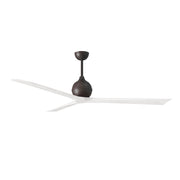 Matthews Fans Irene-3 72in 3-Blade Ceiling Fan | Contemporary Textured Bronze and Matte White Wood | Great Rooms & Open Living | Model IR3-TB-MWH-72
