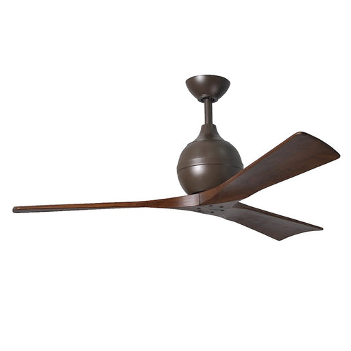 Matthews Fan Irene-3 52in 3-Blade Ceiling Fan | Rustic Textured Bronze and Walnut | Living Room & Covered Patio | 52 x 52 x 11 in | Model IR3-TB-WA-52