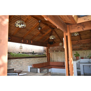 Matthews Fan Irene-3 52in 3-Blade Ceiling Fan | Rustic Textured Bronze and Walnut | Living Room & Covered Patio | 52 x 52 x 11 in | Model IR3-TB-WA-52