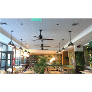 Matthews Fan Irene-3 60in 3-Blade Ceiling Fan | Rustic Textured Bronze and Walnut | Great Room & Covered Patio | 60 x 60 x 11 in | Model IR3-TB-WA-60