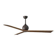 Matthews Fans Irene-3 72in 3-Blade Ceiling Fan | Contemporary Textured Bronze and Walnut Wood | Covered Patio & Large Living | Model IR3-TB-WA-72