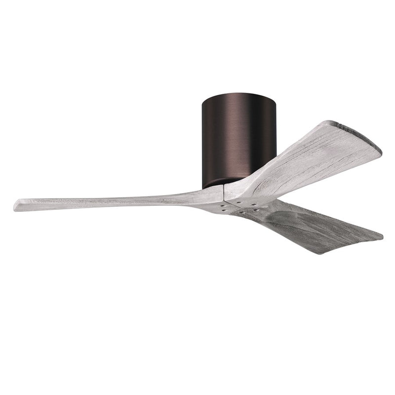 Matthews Fans Irene 3H 42in 3-Blade Ceiling Fan | Brushed Bronze and Barn Wood Solid Wood Blades | Bedroom & Covered Patio | Model IR3H-BB-BW-42
