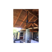 Matthews Fan Irene-3H 60in 3-Blade Ceiling Fan | Rustic Modern Matte Black and Walnut Wood Blades | Living Room & Covered Patio | Model IR3H-BK-WA-60