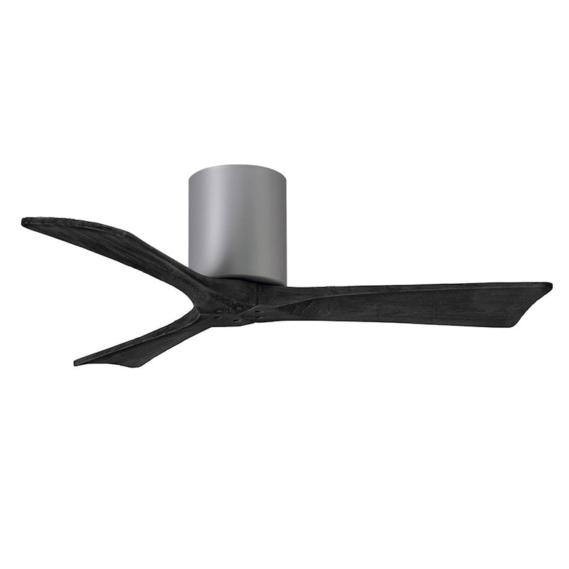 Matthews Fans Irene 3H 42in 3-Blade Ceiling Fan | Brushed Nickel and Matte Black Solid Wood Blades | Bedroom & Living Room | Model IR3H-BN-BK-42