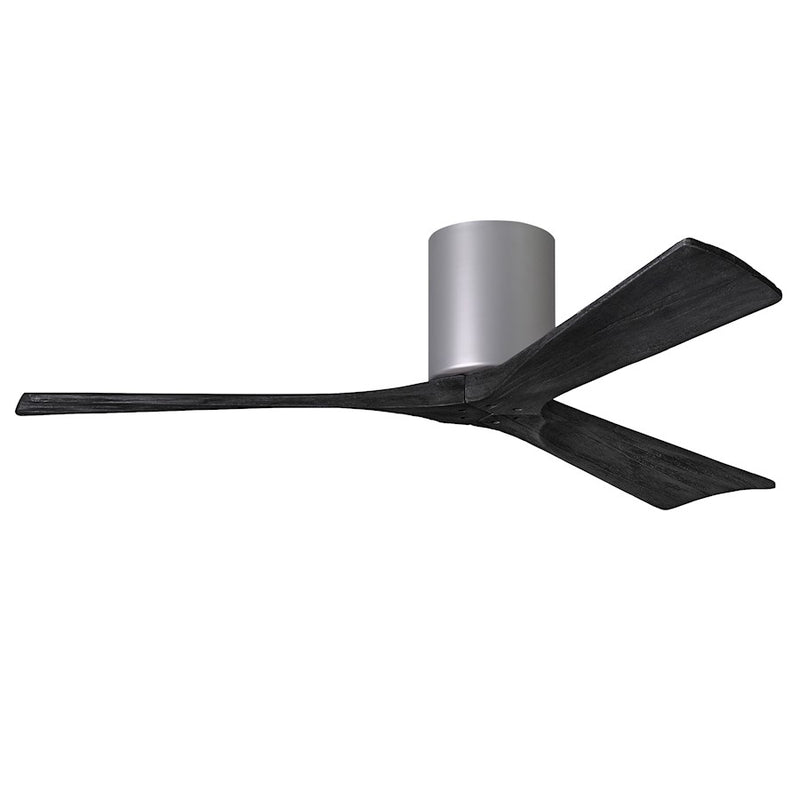 Matthews Fans Irene 3H 52in 3-Blade Ceiling Fan | Contemporary Brushed Nickel and Matte Black Solid Wood | Living Room | Model IR3H-BN-BK-52