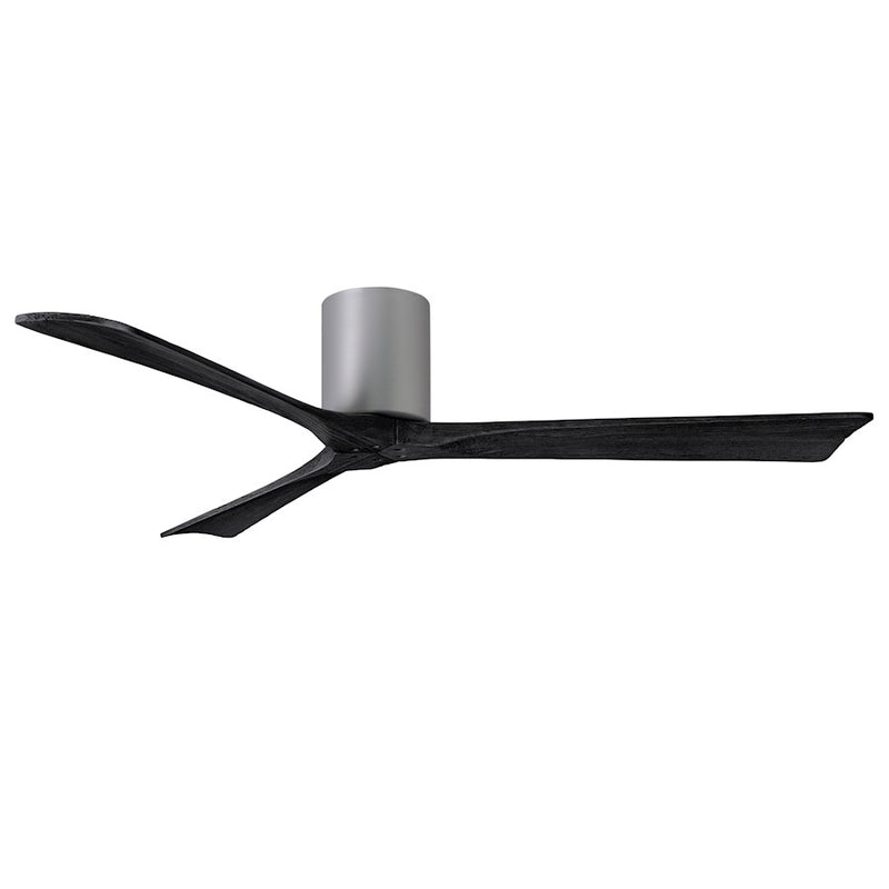 Matthews Fans Irene 3H 60in 3-Blade Ceiling Fan | Contemporary Brushed Nickel and Matte Black Solid Wood | Living Room | Model IR3H-BN-BK-60