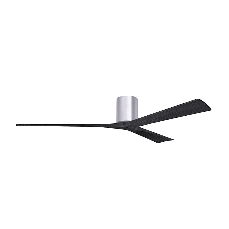 Matthews Fans Irene 3H 72in 3-Blade Ceiling Fan | Contemporary Brushed Nickel and Matte Black Solid Wood | Living Room | Model IR3H-BN-BK-72