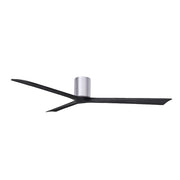 Matthews Fans Irene 3H 72in 3-Blade Ceiling Fan | Contemporary Brushed Nickel and Matte Black Solid Wood | Living Room | Model IR3H-BN-BK-72