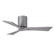 Matthews Fan Irene-3H 42in 3-Blade Ceiling Fan | Rustic Modern Brushed Nickel and Barn Wood Blades | Bedroom & Covered Patio | Model IR3H-BN-BW-42