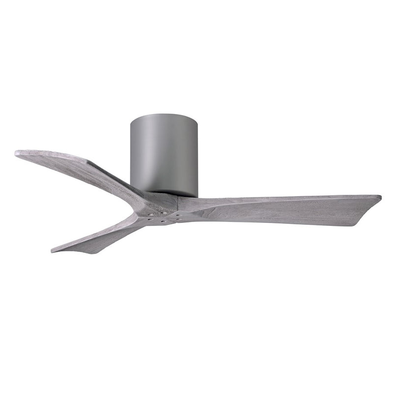Matthews Fan Irene-3H 42in 3-Blade Ceiling Fan | Rustic Modern Brushed Nickel and Barn Wood Blades | Bedroom & Covered Patio | Model IR3H-BN-BW-42