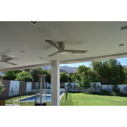 Matthews Fan Irene-3H 52in 3-Blade Ceiling Fan | Rustic Modern Brushed Nickel and Barn Wood Blades | Living Room & Covered | Model IR3H-BN-BW-52