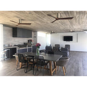 Matthews Fan Irene-H 52in 3-Blade Flush Mount Ceiling Fan | Brushed Nickel and Walnut | Living Room & Covered Patio | Model IR3H-BN-WA-52