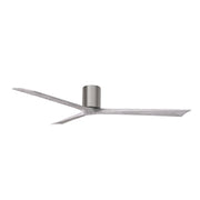 Matthews Fans Irene-3H 72in 3-Blade Flush Mount Ceiling Fan | Brushed Pewter and Barn Wood | Great Room & Covered Patio | Model IR3H-BP-BW-72