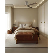 Matthews Fans Irene-3H 72in 3-Blade Flush Mount Ceiling Fan | Brushed Pewter and Gray Ash Wood | Covered Patio & Large Rooms | Model IR3H-BP-GA-72