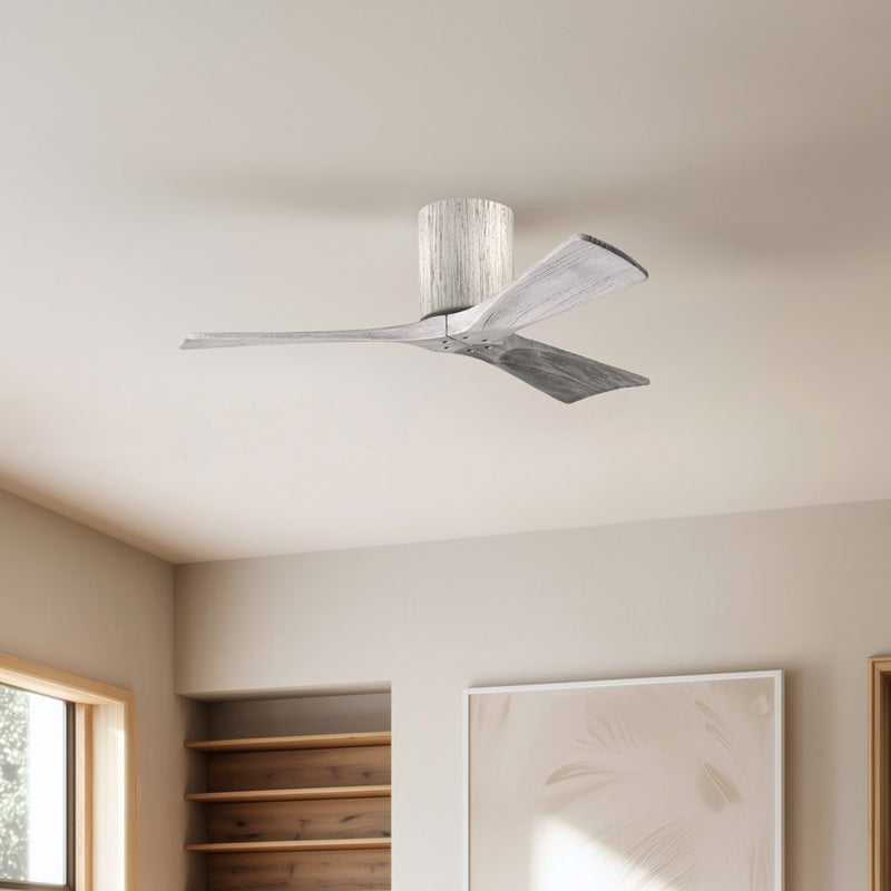 Matthews Fans Irene 3H 42in 3-Blade Ceiling Fan | Rustic Barnwood Solid Wood | Bedroom & Home Office | 42 x 42 x 10 in | Model IR3H-BW-BW-42