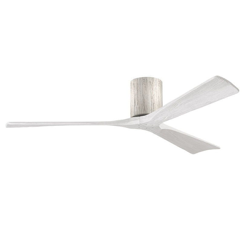 Matthews Fans Irene-3H 60in 3-Blade Ceiling Fan | Rustic Barnwood and Matte White Solid Wood | Living Room & Bedroom | Model IR3H-BW-MWH-60