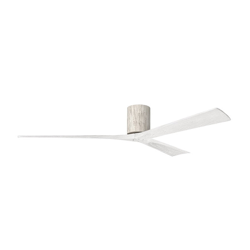 Matthews Fans Irene-3H 72in 3-Blade Ceiling Fan | Rustic Barnwood and Matte White Solid Wood | Great Room & Covered Patio | Model IR3H-BW-MWH-72