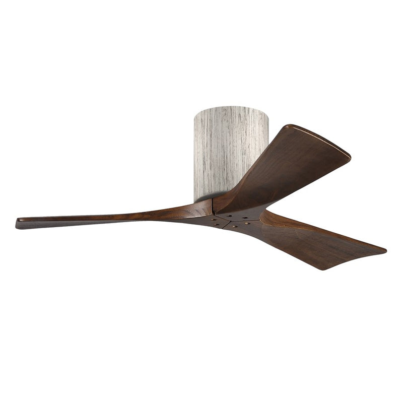 Matthews Fans Irene-3H 42in 3-Blade Ceiling Fan | Rustic Barnwood and Walnut Solid Wood | Bedroom & Home Office | Model IR3H-BW-WA-42