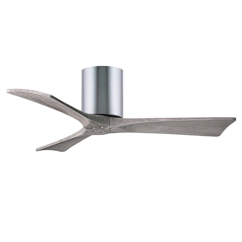 Matthews Fan Irene-3H 42in 3-Blade Ceiling Fan | Modern Polished Chrome and Barn Wood | Bedroom & Living Room | 42 x 10 in | Model IR3H-CR-BW-42