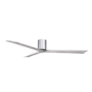 Matthews Fans Irene-3H 72in 3-Blade Ceiling Fan | Contemporary Polished Chrome and Barn Wood Solid Wood Blades | Great Room | Model IR3H-CR-BW-72