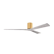 Matthews Fans Irene-3H 72in 3-Blade Flush Mount Ceiling Fan | Contemporary Light Maple and Barn Wood | Covered Patio & Great | Model IR3H-LM-BW-72
