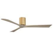Matthews Fans Irene-3H 60in 3-Blade Flush Mount Ceiling Fan | Contemporary Light Maple and Gray Ash | Great Room & Covered | Model IR3H-LM-GA-60