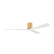 Matthews Fans Irene-3H 72in 3-Blade Flush Mount Ceiling Fan | Contemporary Light Maple and Matte White Solid Wood | Covered | Model IR3H-LM-MWH-72
