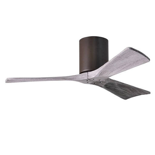 Matthews Fan Irene-H 42in 3-Blade Flush Ceiling Fan | Textured Bronze and Barn Wood Tone Solid Wood | Bedroom & Small Living | Model IR3H-TB-BW-42