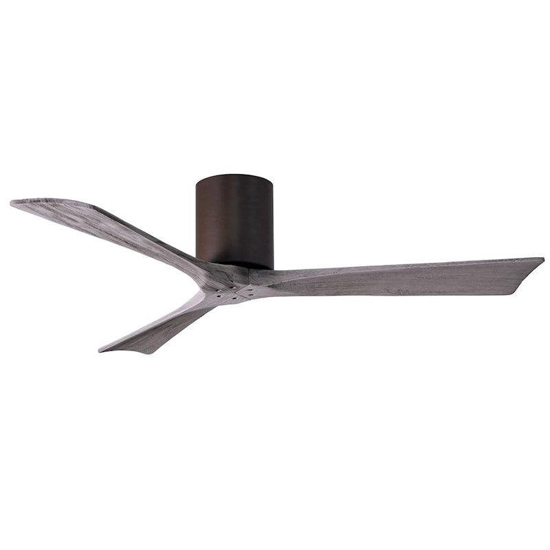 Matthews Fan Irene-H 52in 3-Blade Flush Ceiling Fan | Textured Bronze and Barn Wood Tone Solid Wood | Bedroom & Living Room | Model IR3H-TB-BW-52