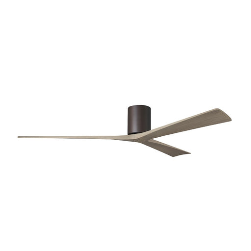 Matthews Fans Irene-3H 72in 3-Blade Hugger Ceiling Fan | Rustic Modern Textured Bronze and Gray Ash Wood | Great Room & Covered | Model IR3H-TB-GA-72