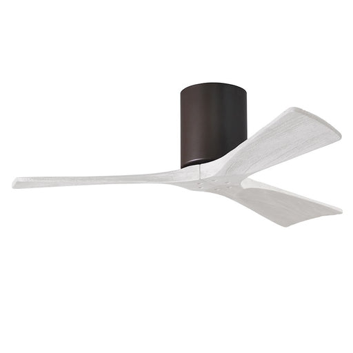 Matthews Fans Irene-3H 42in 3-Blade Ceiling Fan | Contemporary Textured Bronze and Matte White Wood | Bedroom & Covered Patio | Model IR3H-TB-MWH-42