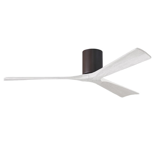 Matthews Fans Irene-3H 60in 3-Blade Ceiling Fan | Textured Bronze and Matte White Solid Wood Blades | Living Room & Bedroom | Model IR3H-TB-MWH-60