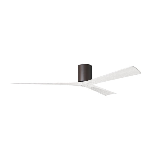 Matthews Fans Irene-3H 72in 3-Blade Ceiling Fan | Textured Bronze and Matte White Solid Wood Blades | Large Living Room | Model IR3H-TB-MWH-72