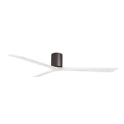 Matthews Fans Irene-3H 72in 3-Blade Ceiling Fan | Textured Bronze and Matte White Solid Wood Blades | Large Living Room | Model IR3H-TB-MWH-72