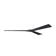 Matthews Fans Irene 3H 72in 3-Blade Ceiling Fan | Contemporary Gloss White and Matte Black Solid Wood | Great Room & Covered | Model IR3H-WH-BK-72
