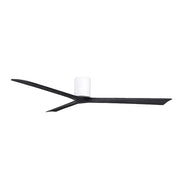 Matthews Fans Irene 3H 72in 3-Blade Ceiling Fan | Contemporary Gloss White and Matte Black Solid Wood | Great Room & Covered | Model IR3H-WH-BK-72