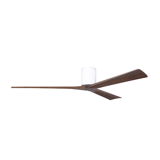 Matthews Fans Irene-3H 72in 3-Blade Ceiling Fan | Contemporary Gloss White and Walnut | Living Room & Bedroom | 72 x 72 x 10 in | Model IR3H-WH-WA-72