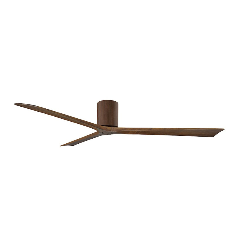 Matthews Fans Irene 3H 72in 3-Blade Ceiling Fan | Walnut Solid Wood Blades on Cast Aluminum | Large Living Room & Covered Patio | Model IR3H-WN-WA-72
