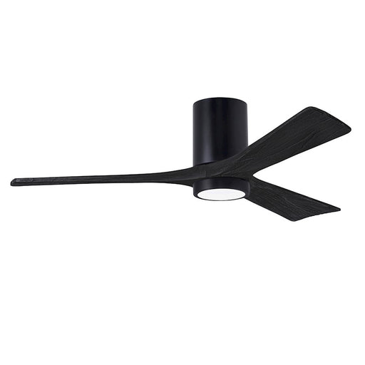 Matthews Fans Irene 3HLK 52in 1-Light LED Ceiling Fan | Matte Black and Matte Black Solid Wood | Bedroom & Living Room | Model IR3HLK-BK-BK-52