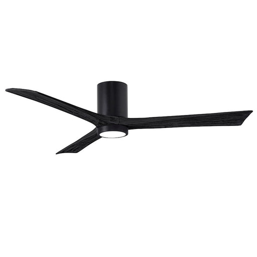 Matthews Fans Irene 3HLK 60in 1-Light LED Ceiling Fan | Matte Black and Matte Black Solid Wood | Large Living Room & Bedroom | Model IR3HLK-BK-BK-60