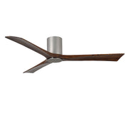 Matthews Fan Irene-3HLK 60in 3-Blade LED Ceiling Fan | Brushed Nickel and Walnut Tone Wood | Living Room & Bedroom | Model IR3HLK-BN-WA-60