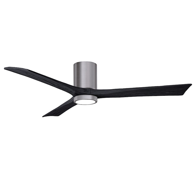 Matthews Fans Irene-3HLK 52in 3-Blade Ceiling Fan | Contemporary Walnut Tone Solid Wood Blades | Living Room & Covered Patio | Model IR3HLK-LM-WA-52