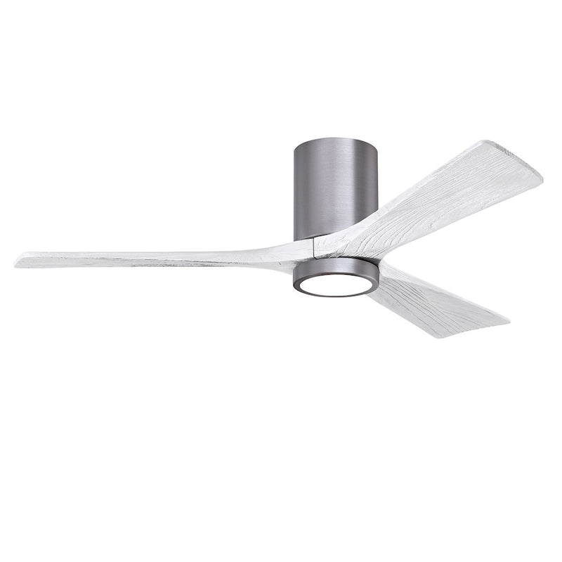 Matthews Fans Irene-3HLK 52in 3-Blade Ceiling Fan | Contemporary Walnut Tone Solid Wood Blades | Living Room & Covered Patio | Model IR3HLK-LM-WA-52