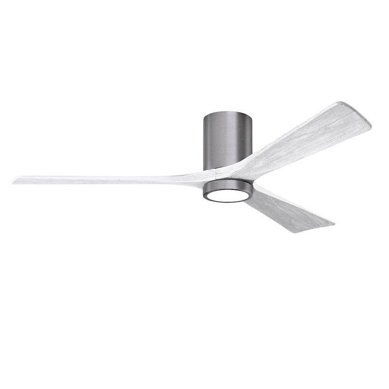 Matthews Fans Irene-3HLK 52in 3-Blade Ceiling Fan | Contemporary Walnut Tone Solid Wood Blades | Living Room & Covered Patio | Model IR3HLK-LM-WA-52