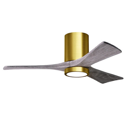 Matthews Fans Irene 3HLK 42in 3-Blade LED Ceiling Fan | Contemporary Brushed Brass and Barnwood Tone Solid Wood | Living | Model IR3HLK-BRBR-BW-42