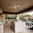 Matthews Fans Fan Irene-3HLK 60" 3 Blade LED, Brushed Brass