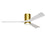 Matthews Fans Fan Irene-3HLK 60" 3 Blade, Brushed Brass - IR3HLK-BRBR-MWH-60