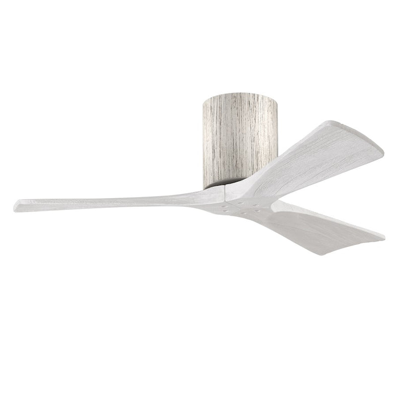 Matthews Fans Irene-3HLK 42in 3-Blade LED Ceiling Fan | Rustic Barnwood Tone and Matte White Solid Wood | Bedroom & Living | Model IR3HLK-BW-MWH-42