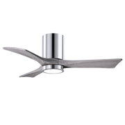 Matthews Fan Irene-3HLK 42in 3-Blade LED Ceiling Fan | Polished Chrome and Barn Wood Tone | Bedroom & Small Living Room | Model IR3HLK-CR-BW-42