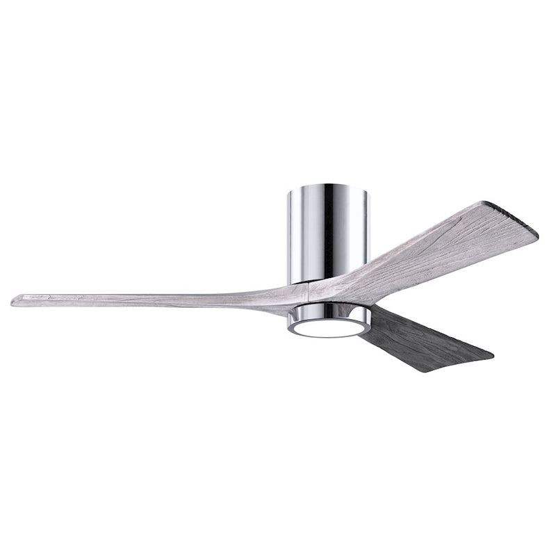 Matthews Fan Irene-3HLK 52in 3-Blade LED Ceiling Fan | Polished Chrome and Barn Wood Tone | Living Room & Bedroom | Model IR3HLK-CR-BW-52